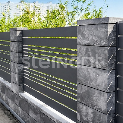 Архитектурный блок 500*200*200 Графитовый камень (Stein Black) москва