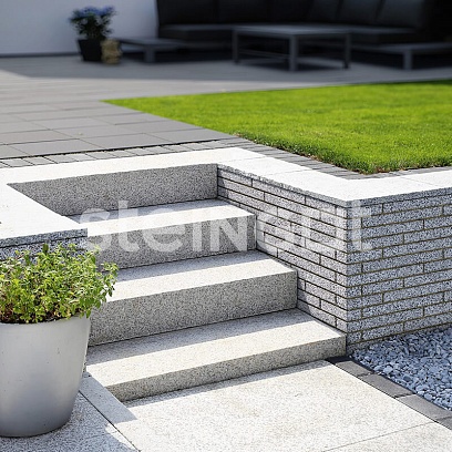 Ригельный кирпич Белый гранит (Bianco Nero) (частичный прокрас) 70 мм цена