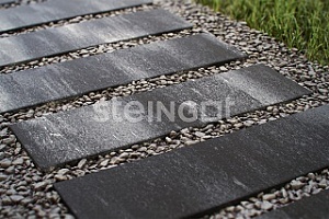 Ступень 1000х300х140 Графитовый камень (Stein Black)