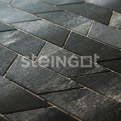 Тротуарная плитка Трапеция Графитовый камень (Stein Black) 60 мм купить