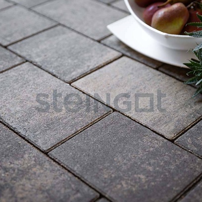 Тротуарная плитка Новый город Графитовый камень (Stein Black) 40 мм купить